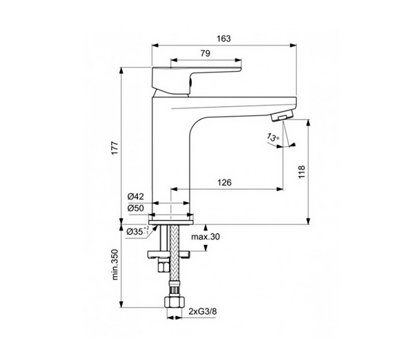 смеситель для раковины IDEAL STANDARD CERAFINE O